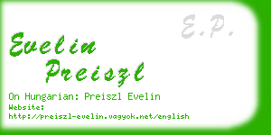 evelin preiszl business card